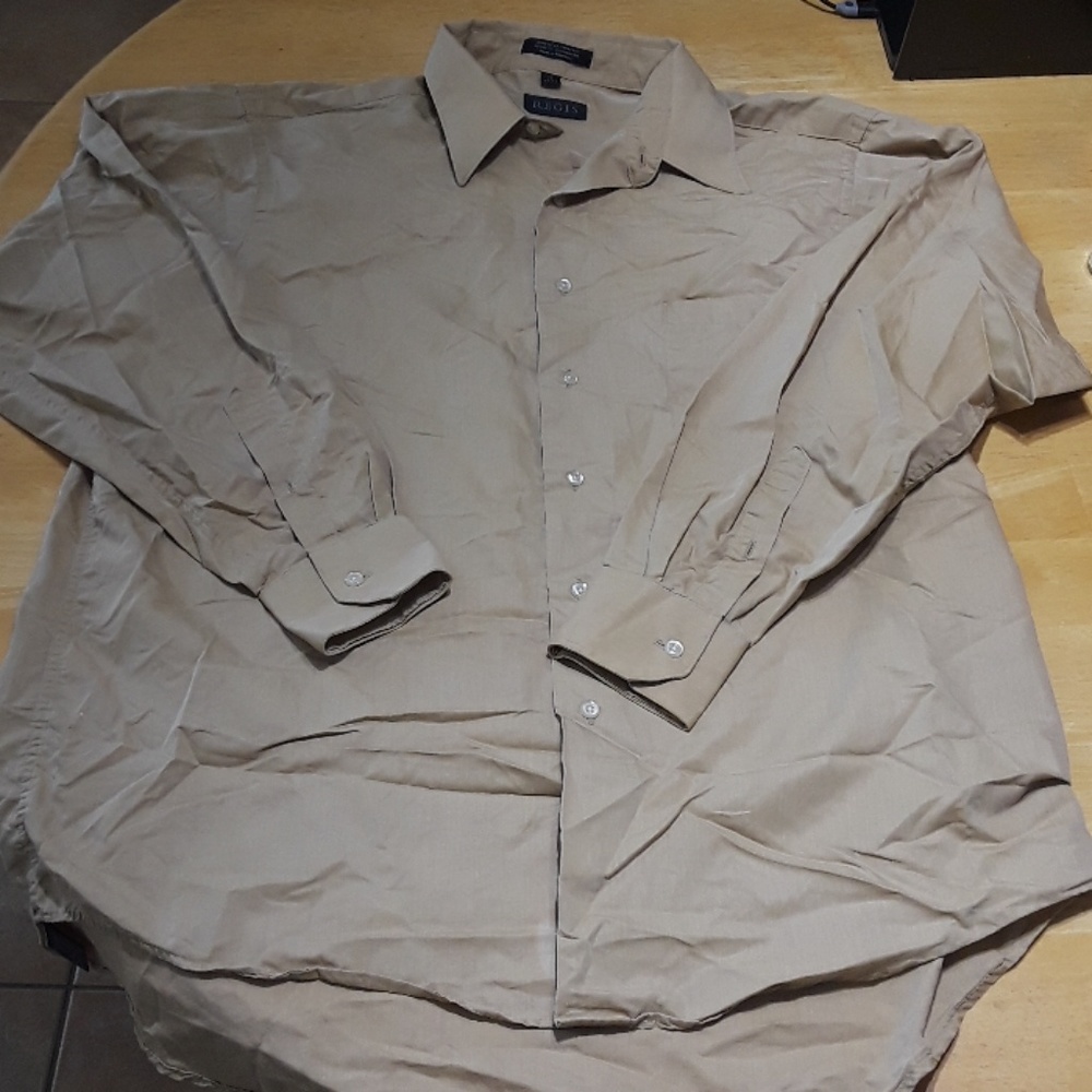 Regis Men 34/35 Coffee Button Down Shirt